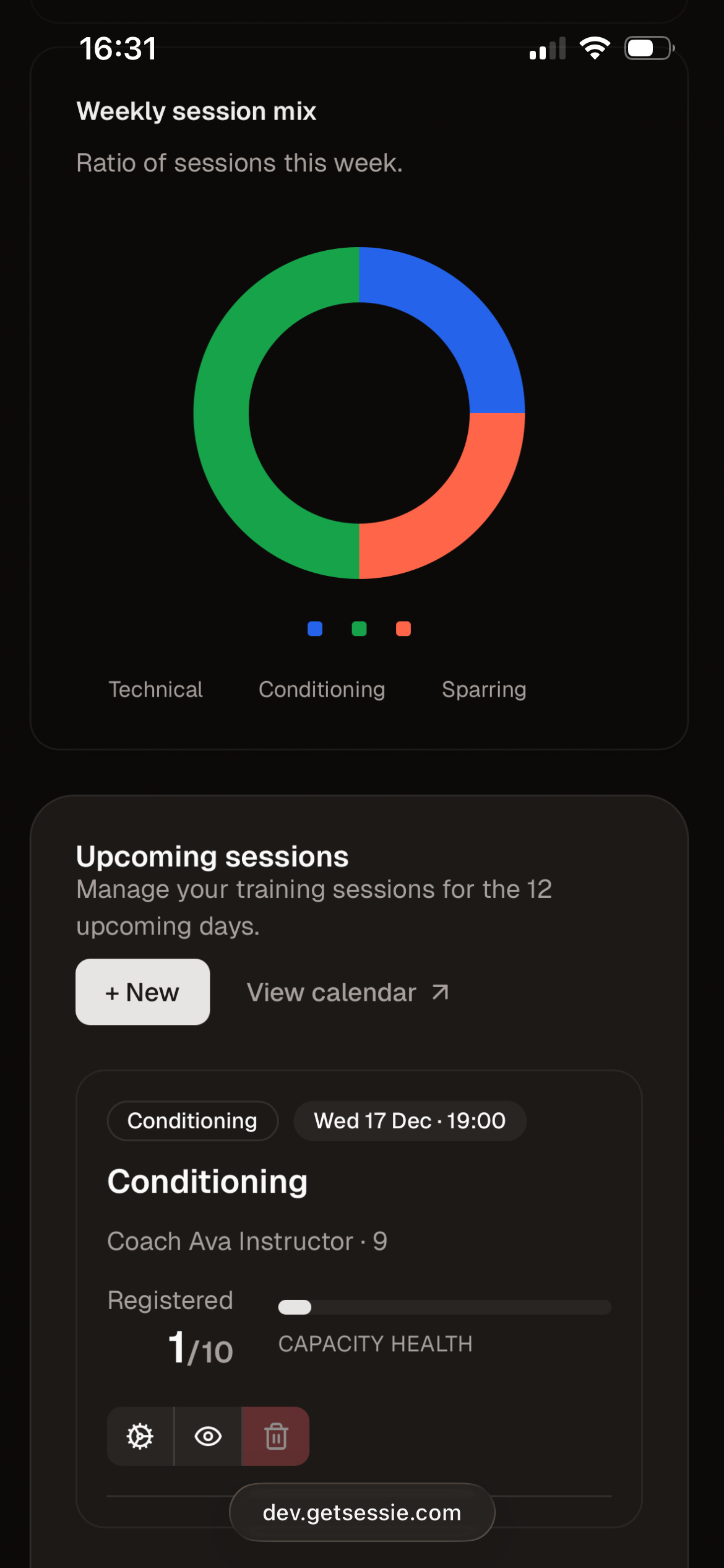 Instructor dashboard